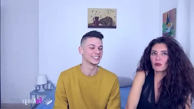 Zazel teaches a young and nervous guy a lesson on hard sex with a GILF