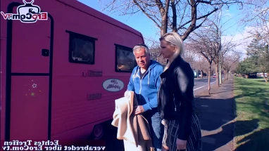 Grandpa picks up German teen on the street and fucks her in the car