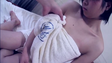Sweet Japanese babe gets face cumshots