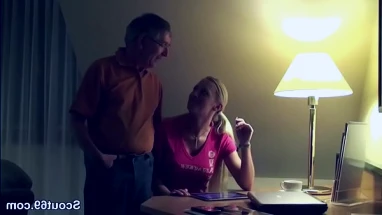 Grandpa fucks 18jr step granddaughter after family celebration