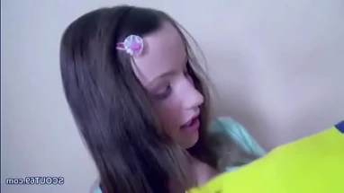 Brother takes the chance and fucks the little step-sister