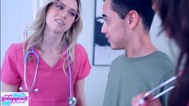 Rissa May & Jill Kassidy Role-Play Stepbro's Doctor Double Checking His Sperm Quantity
