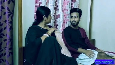 Indian teen boy amazing sex with hot stepmother! Indian pure taboo sex with clear audio