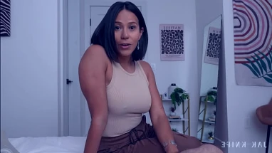 hot milf with big boobs teaches little sluts to suck pussy
